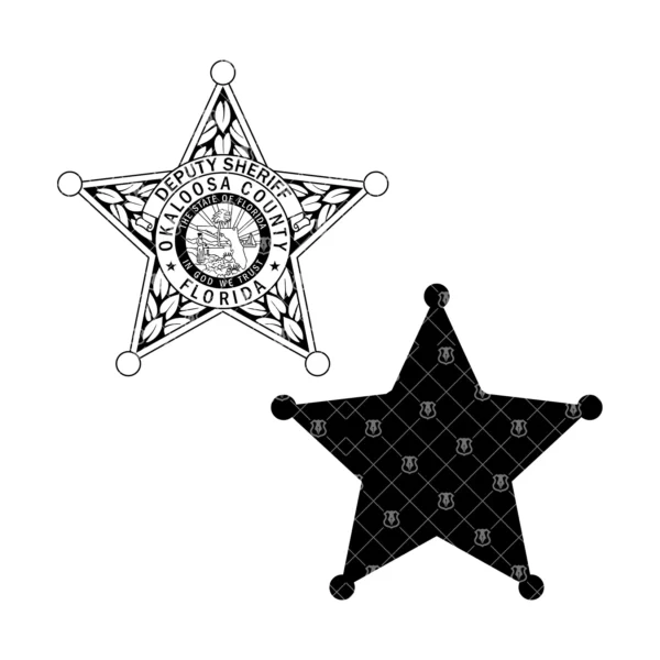 Okaloosa Florida Deputy Sheriff Badge - Image 3