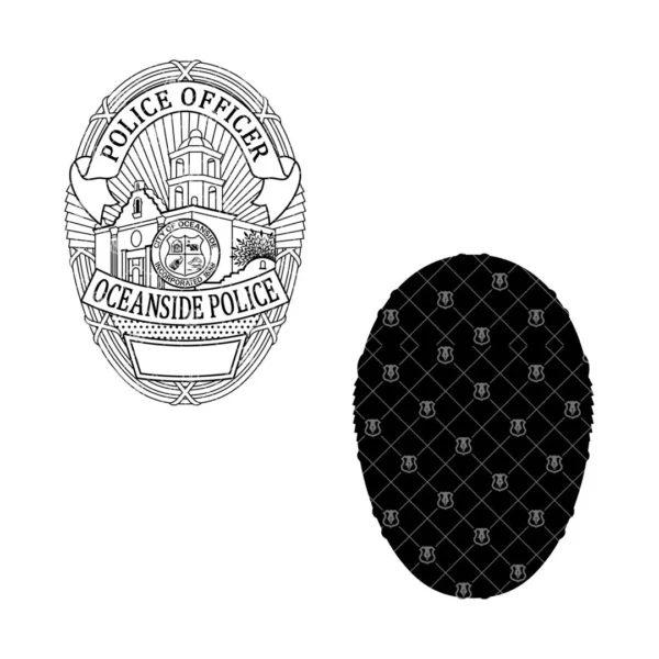 Oceanside California Police Officer Badge - Image 3