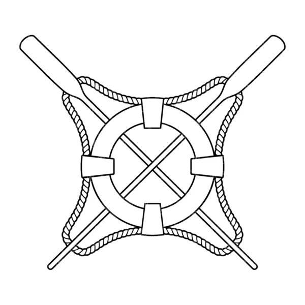 Crossed Oars on Life Ring Graphic - Image 2