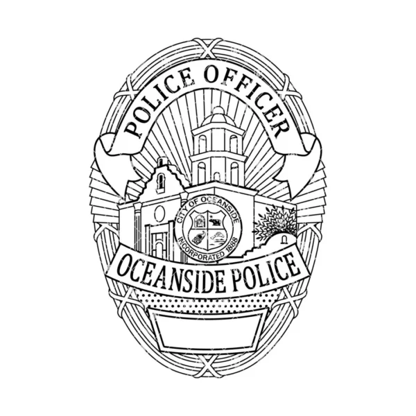 Oceanside California Police Officer Badge - Image 2