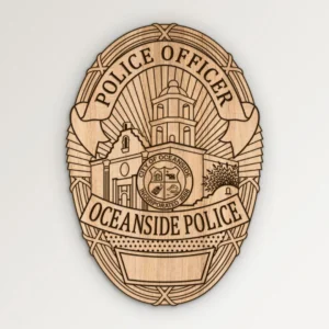 Oceanside California Police Officer Badge SVG Vector911