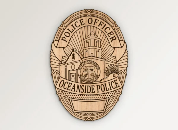 Oceanside California Police Officer Badge SVG Vector911