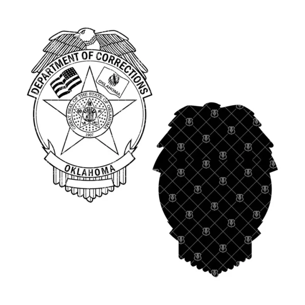 Oklahoma Department of Corrections Badge - Image 3