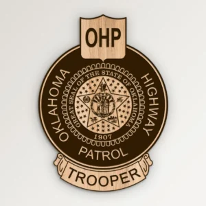 Oklahoma Highway Patrol OHP Trooper Badge SVG Vector911