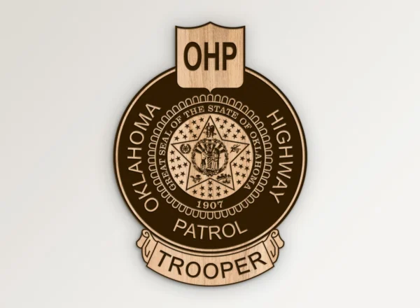 Oklahoma Highway Patrol OHP Trooper Badge SVG Vector911