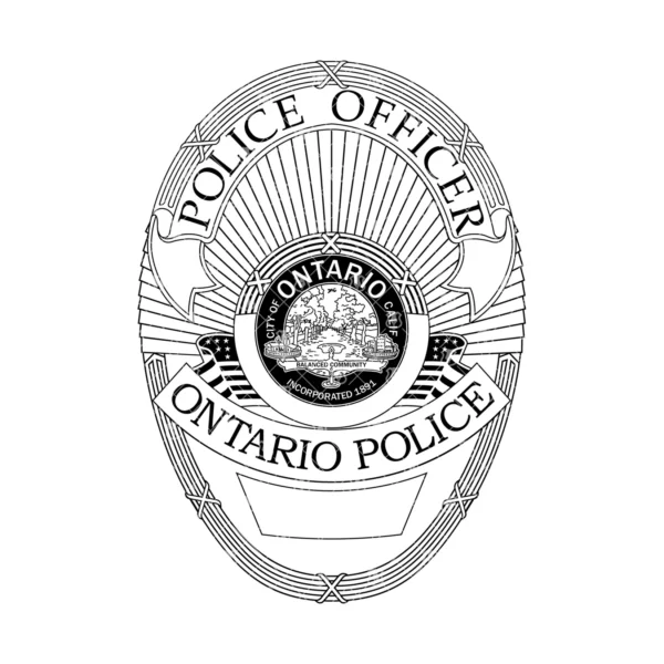 Ontario California Police Officer Badge - Image 2