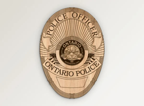 Ontario California Police Officer Badge SVG Vector911