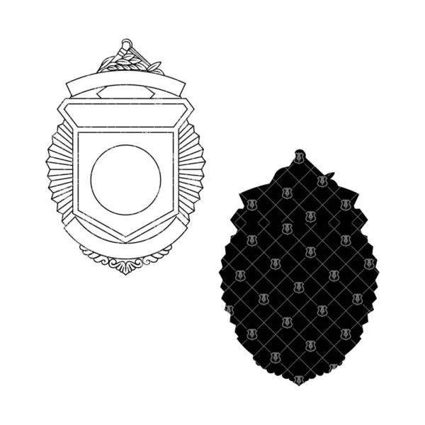 Blank Ornate Badge Design v2 - Image 3