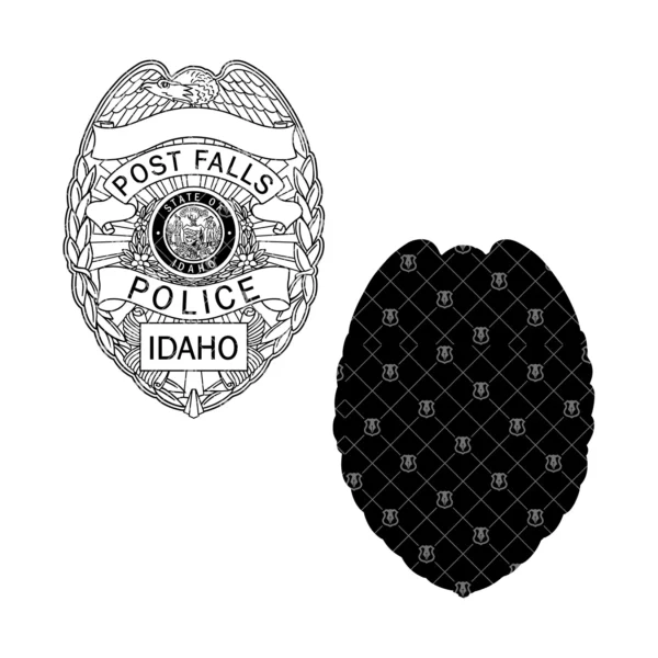 Post Falls Idaho Police Badge - Image 3