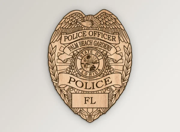 Palm Beach Gardens FL Police Officer Badge SVG Vector911