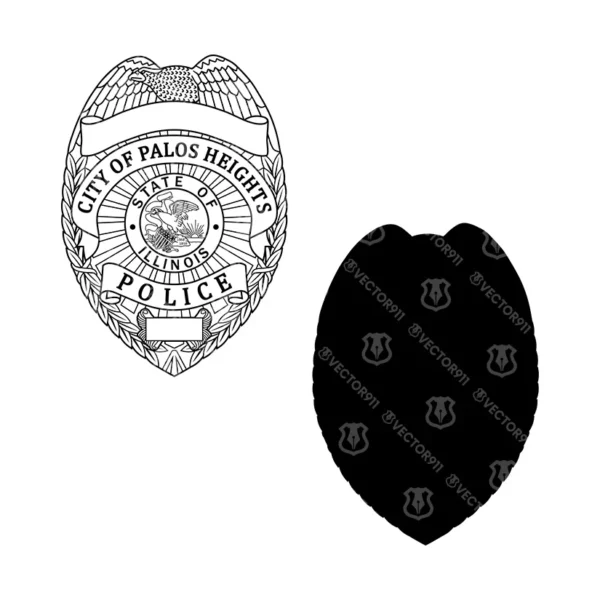 Palos Heights Illinois Police Badge - Image 3