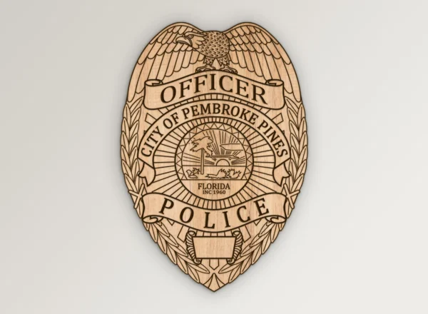 Pembroke Pines Florida Police Officer Badge SVG Vetor911