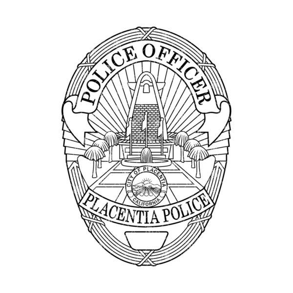 Placentia California Police Officer Badge - Image 2