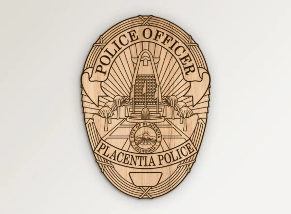 Placentia California Police Officer Badge SVG Vector911