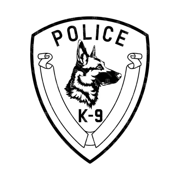 Simple Blank Police K-9 Patch - Image 2