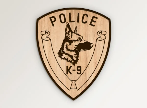 Simple Blank Police K-9 Patch SVG Vector911