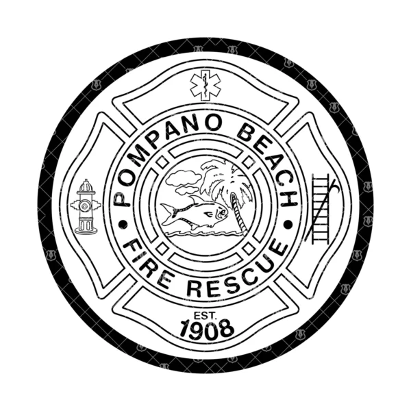 Pompano Beach Florida Fire Rescue Emblem - Image 2