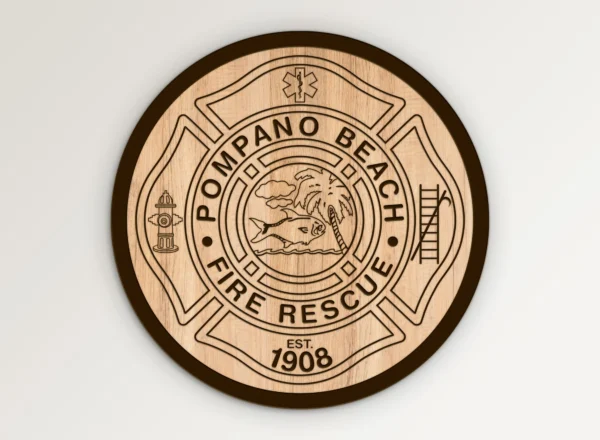 Pompano Beach Florida Fire Rescue Emblem SVG Vector911