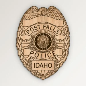 Post Falls Idaho Police Badge SVG Vector911