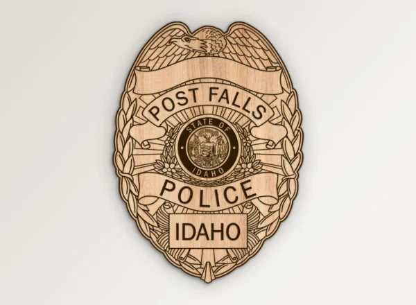 Post Falls Idaho Police Badge SVG Vector911