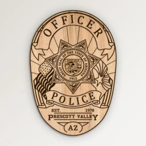 Prescott Valley Arizona Police Officer Badge SVG Vector911