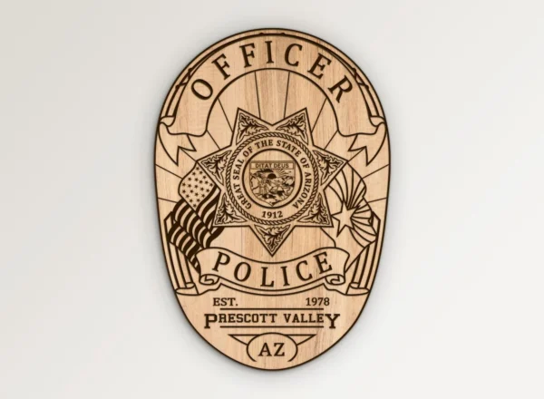 Prescott Valley Arizona Police Officer Badge SVG Vector911