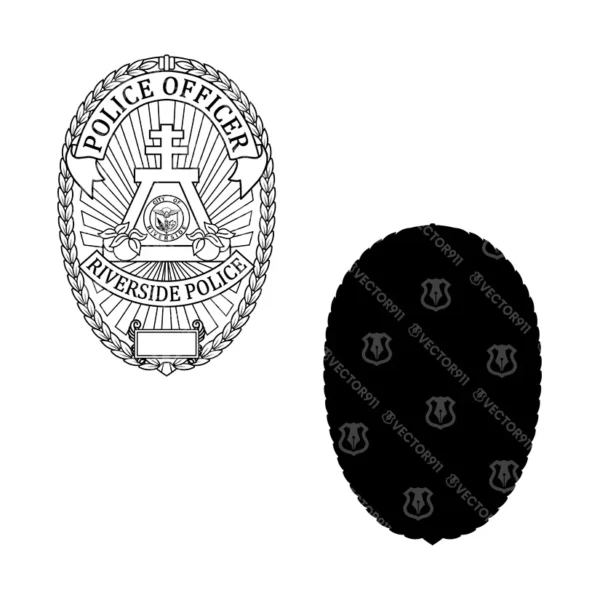 Riverside California Police Officer Badge - Image 3