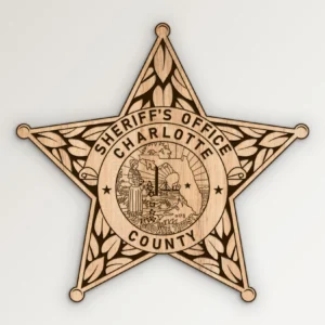 Charlette County Florida Sheriffs Office Star Badge SVG Vector911