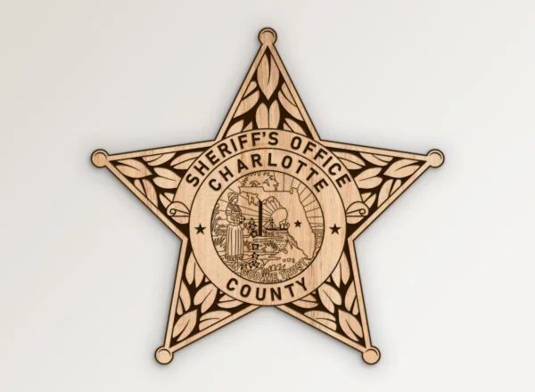 Charlette County Florida Sheriffs Office Star Badge SVG Vector911