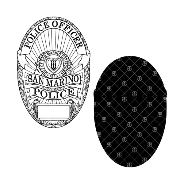 San Marino California Police Officer Badge - Image 3