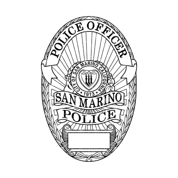 San Marino California Police Officer Badge - Image 2