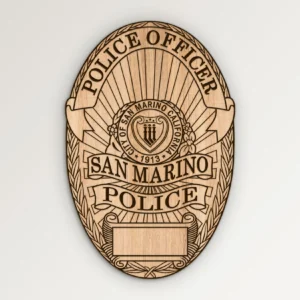 San Marino California Police Officer Badge SVG Vector911