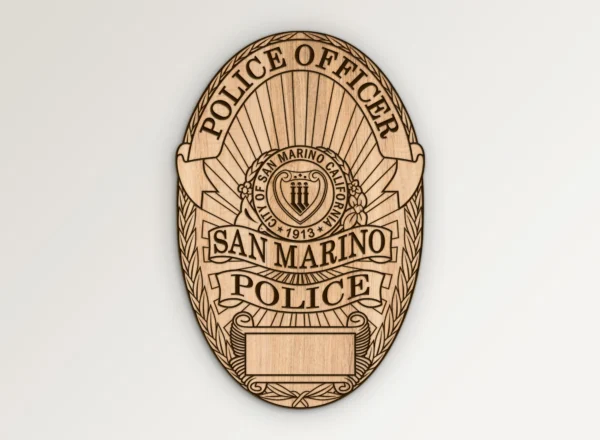 San Marino California Police Officer Badge SVG Vector911