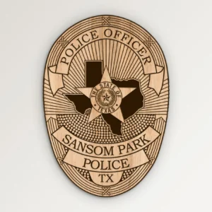 Sansom Park Texas Police Officer Badge SVG Vector911