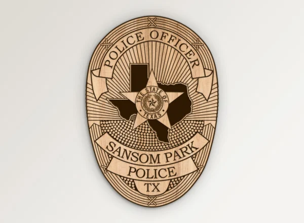 Sansom Park Texas Police Officer Badge SVG Vector911