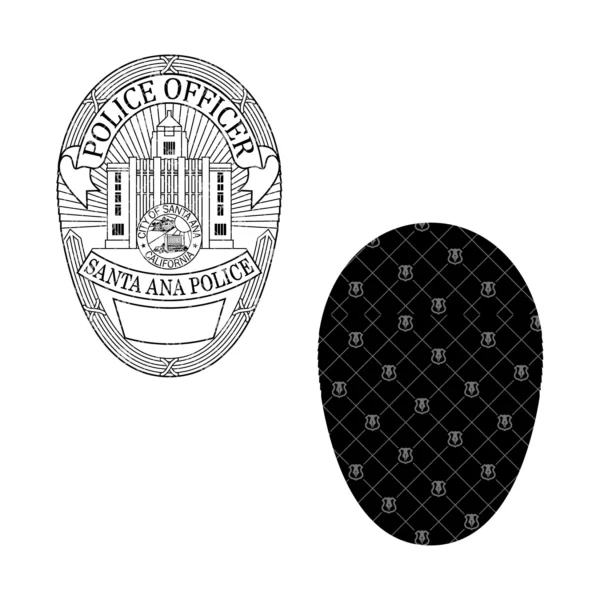 Santa Ana California Police Officer Badge - Image 3