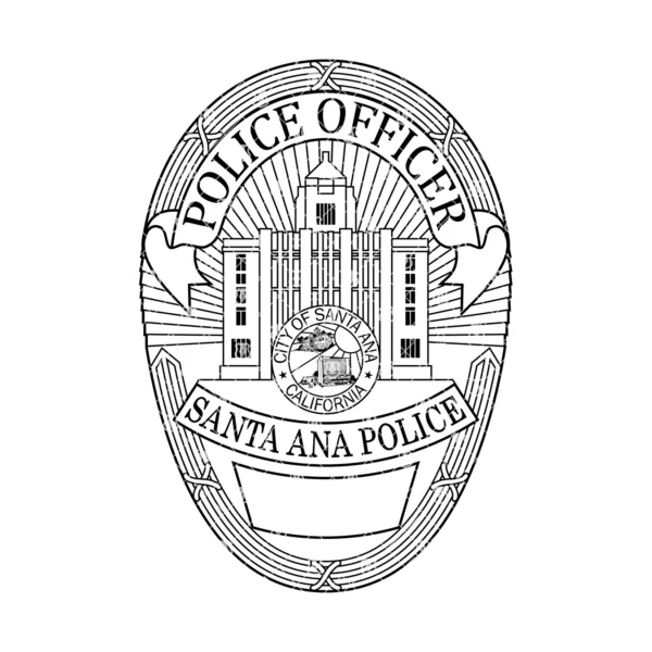 Santa Ana California Police Officer Badge - Image 2