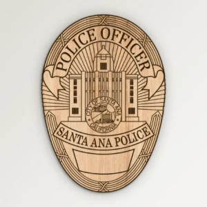 Santa Ana California Police Officer Badge SVG Vector911