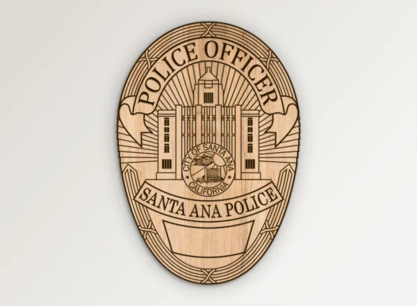 Santa Ana California Police Officer Badge SVG Vector911