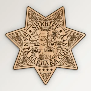 Santa Barbara County California Sheriff Star Badge SVG Vector911