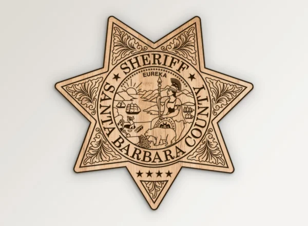 Santa Barbara County California Sheriff Star Badge SVG Vector911