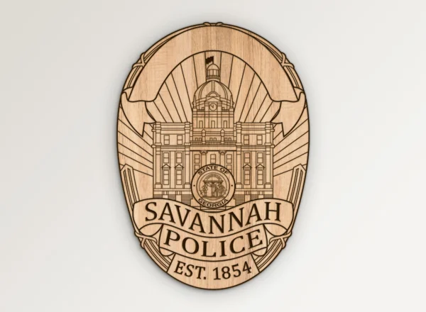 Savannah Georgia Police Badge SVG Vector911