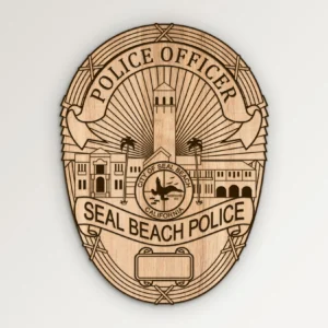 Seal Beach California Police Officer Badge SVG Vector911