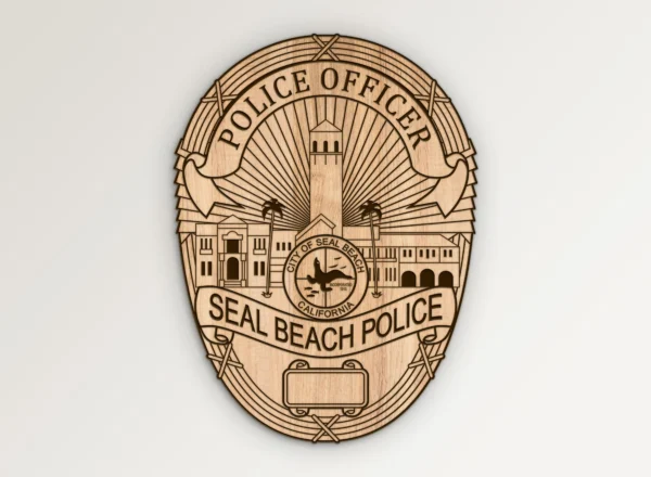 Seal Beach California Police Officer Badge SVG Vector911