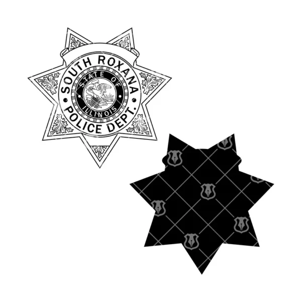 South Roxana Illinois Police Star Badge - Image 3