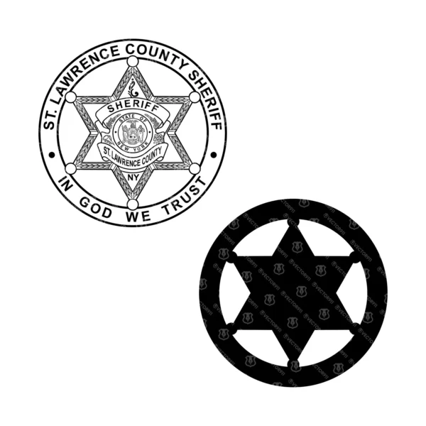 St Lawrence County New York Sheriff Badge - Image 3