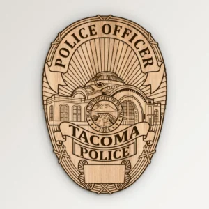 Tacoma Washington Police Officer Badge SVG Vector911