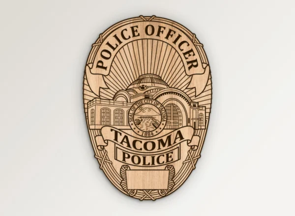 Tacoma Washington Police Officer Badge SVG Vector911