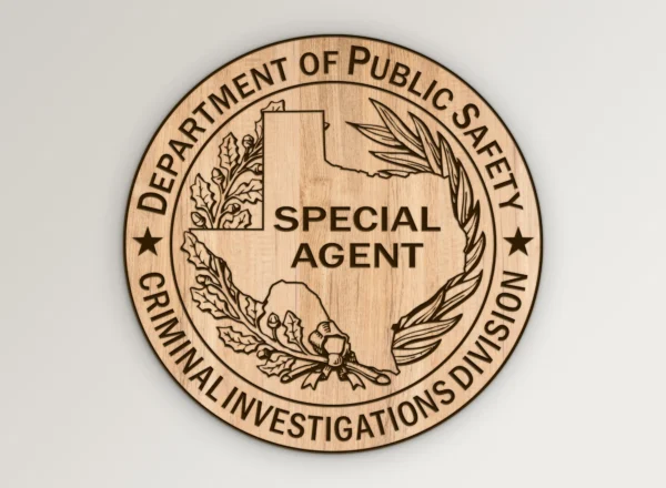 Texas DPS Criminal Investigations Special Agent Badge SVG Vector911