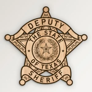 Texas Deputy Sheriff Star Badge SVG Vector911